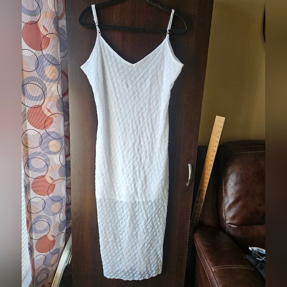 Wild Fable White Textured Dress Size Large